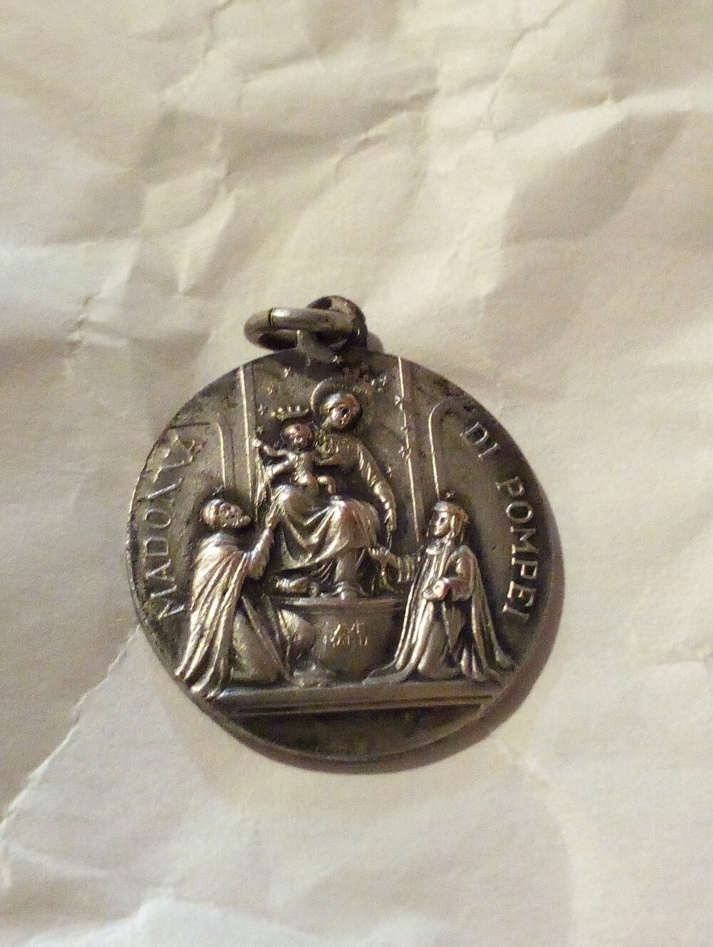 Vintage 1939 Religious Medal Madonna Di Pompei